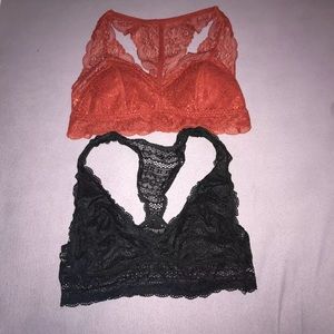 2 Lacey bralettes